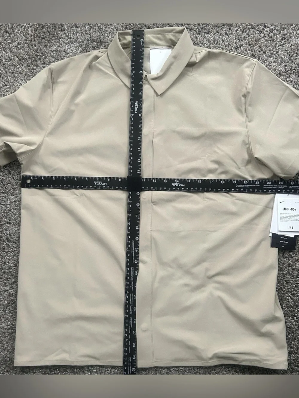 Nike 24.7 Perfect Stretch Dri-FIT Top Desert Khaki Brown Mens Medium HQ6958-253